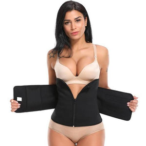 Waist Trainer Fitness Band - Supportive Velcro Straps & Zipper!