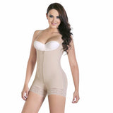 Full Body Shaper with Zipper - Slimming Bodysuit with Butt Lifter