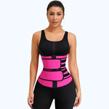 Latex Waist Trainer - Double Compression Straps with Supportive Zipper!