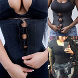 "Clip & Zip" Waist Trainer - Triple Hook and Zippered Body Shaper!