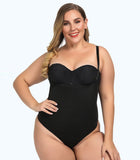 Sexy Plus Size Zip Thong Bodysuit Waist & Stomach Shaper