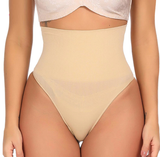 High Waisted Body Shaper Thong - Compression Tummy Control