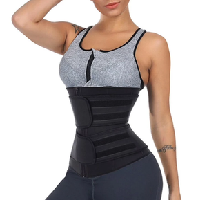 Latex Waist Trainer - Double Compression Straps ~ with Supportive Zipper!