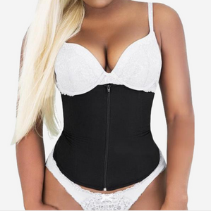 "Clip & Zip" Waist Trainer - Triple Hook and Zippered Body Shaper!