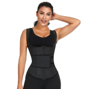 Waist Trainer Vest - Sweat Belt Fitness Trimmer ~ With Velcro & Zipper!