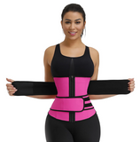 Latex Waist Trainer - Double Compression Straps with Supportive Zipper!