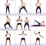 5 Pack Resistance Band Loop Workout Set with Gym Carry Bag - Progression Strength Levels