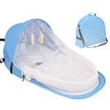 Foldable Baby Bed | Toddler Bed with Mosquito Net and Sun Protection